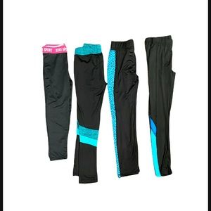 Lot of 4 Girls Athletic Pants (3 full length, 1 capri)